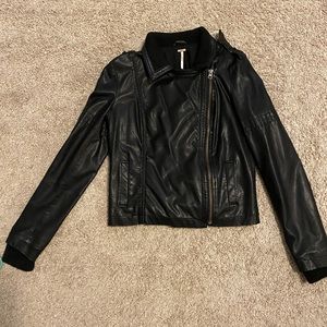 Free People. Faux leather biker style  jacket.